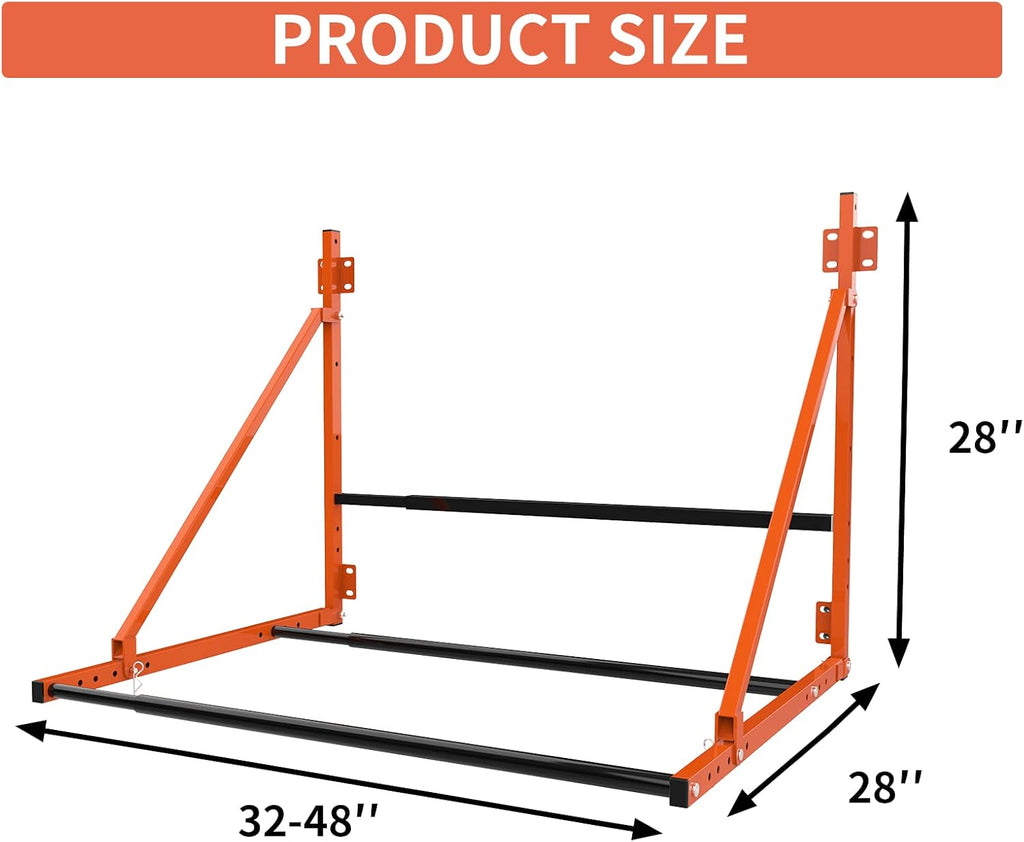 Adjustable Wall Mount Tire Rack, 48-Inch Wide by 36-Inch Deep, Pack of 2 M490674