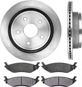 Premium OE 5 Lug Brake Disc Rotors + Metallic Brake Pads E46428