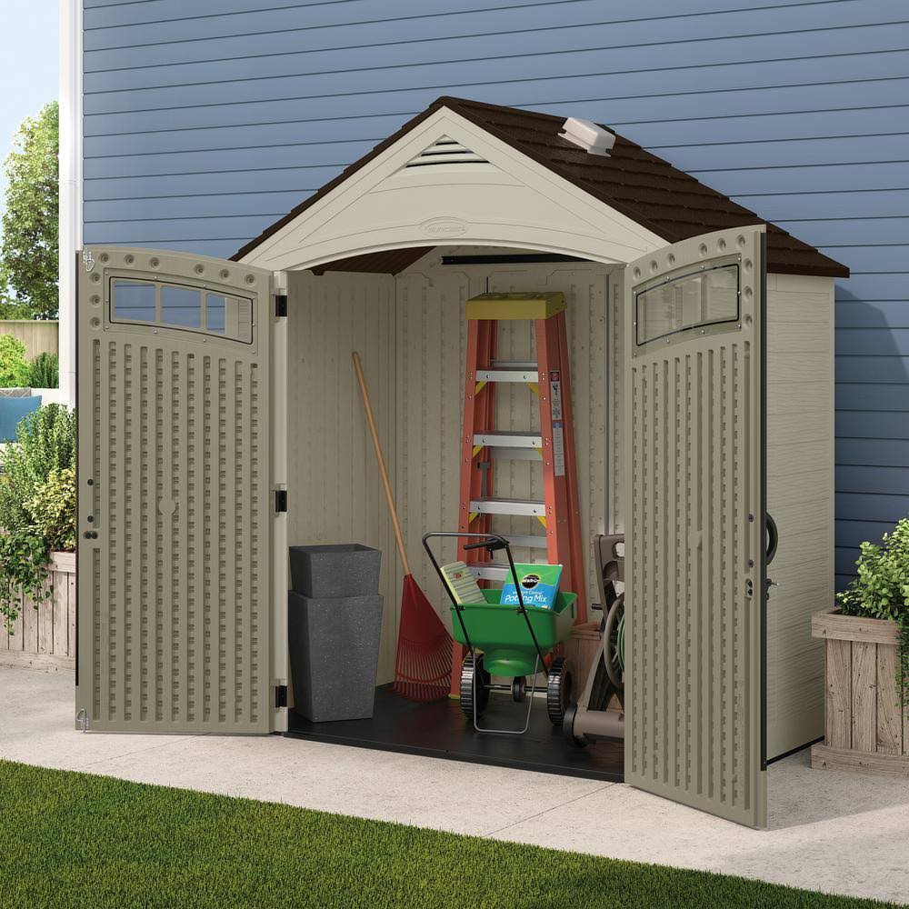 7 ft. 4 in. x 4 ft. 1 in. Resin Storage Shed R575