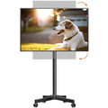 Mobile TV Carts Rotating Rolling TV Stand on Wheels for 13-50" Flat Curved TVs Height Adjustable 30° Tilt Floor TV Stand Portable Monitor Stand Holds up to 44lbs Max VESA 200x200mm N399507