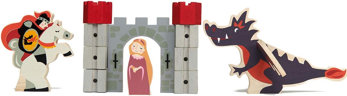 Wooden Medieval Castle Set for Toddlers, Pack of 2 T84019