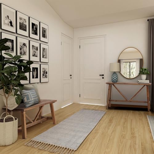 White Solid Wood Narrow Bench F360804