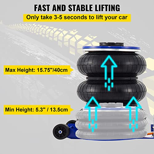 3 Ton Triple Bag Air Jack with Adjustable Long Handle P47108
