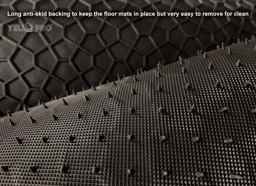 Black Rubber Heavy Duty Cargo Floor Mat Pack of 2 Q2857