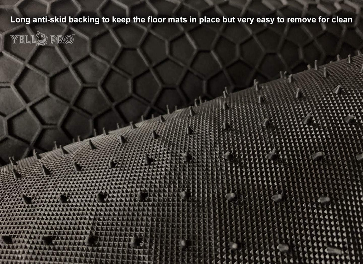 Black Rubber Heavy Duty Cargo Floor Mat Pack of 2 Q2857