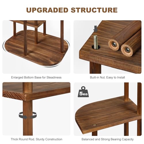 5 Tier Wood Plant Stand B575164