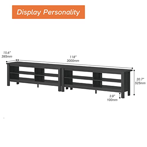 White 6 Cubby Wood TV Stand R2163