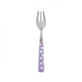 Set of 4 White Dots Lilac Oyster Fork A19753
