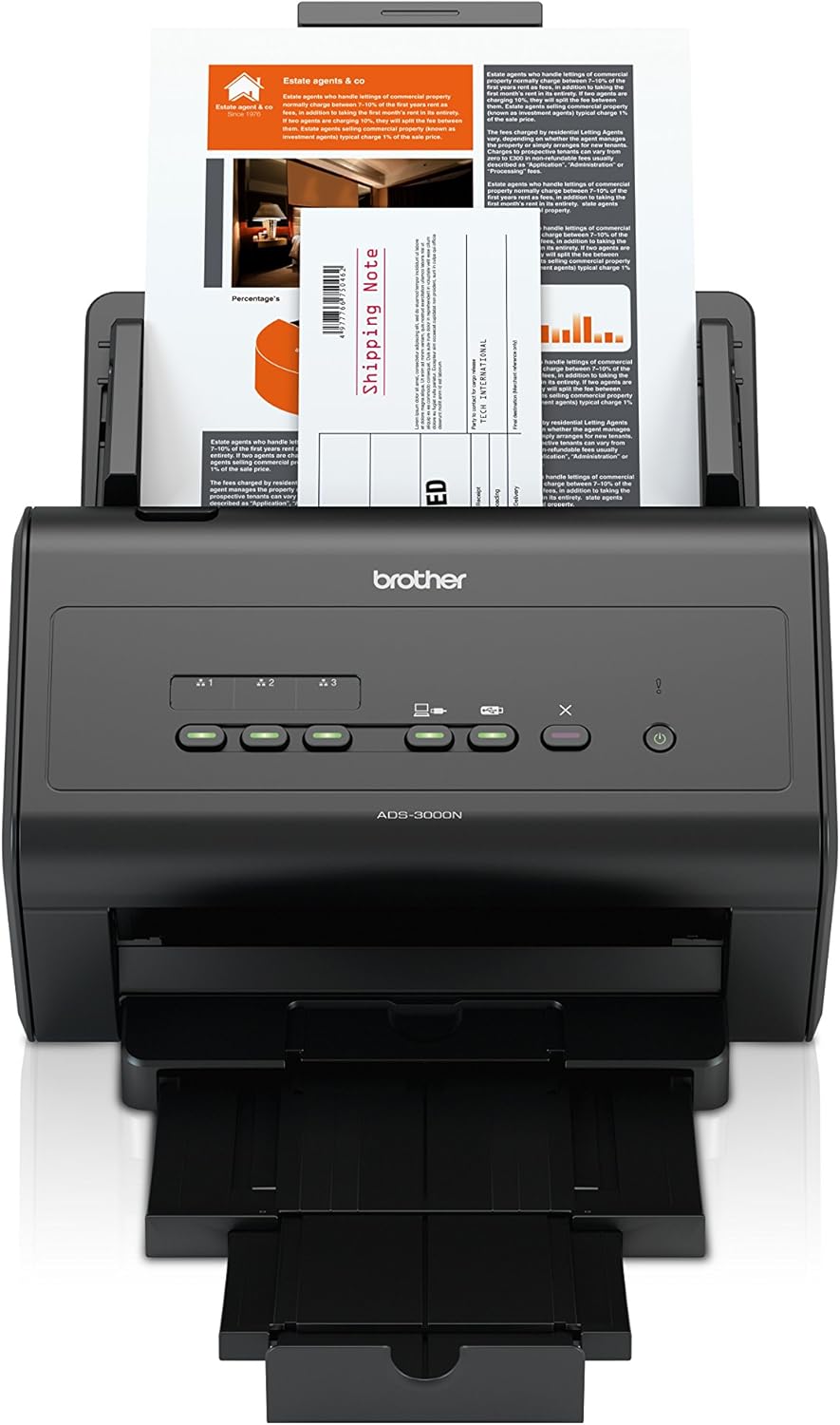 Black Network Document Scanner L15779