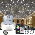 32W RGBW Twinkle Fiber Optic Lights Kit with 800pcs 16.4ft/5m Mixed Dia. Optical Fiber Cable and Crystals W4519