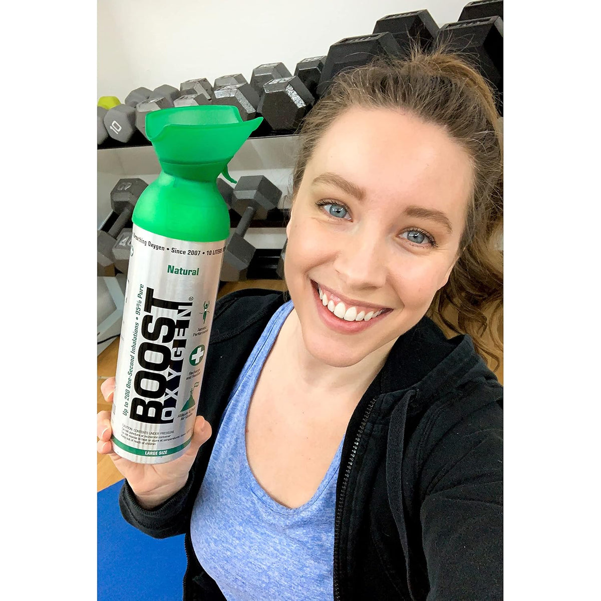 5 Liter Natural Pure Canned Supplemental Oxygen Bottle with Built in Mouthpiece (5 Pack) G8604