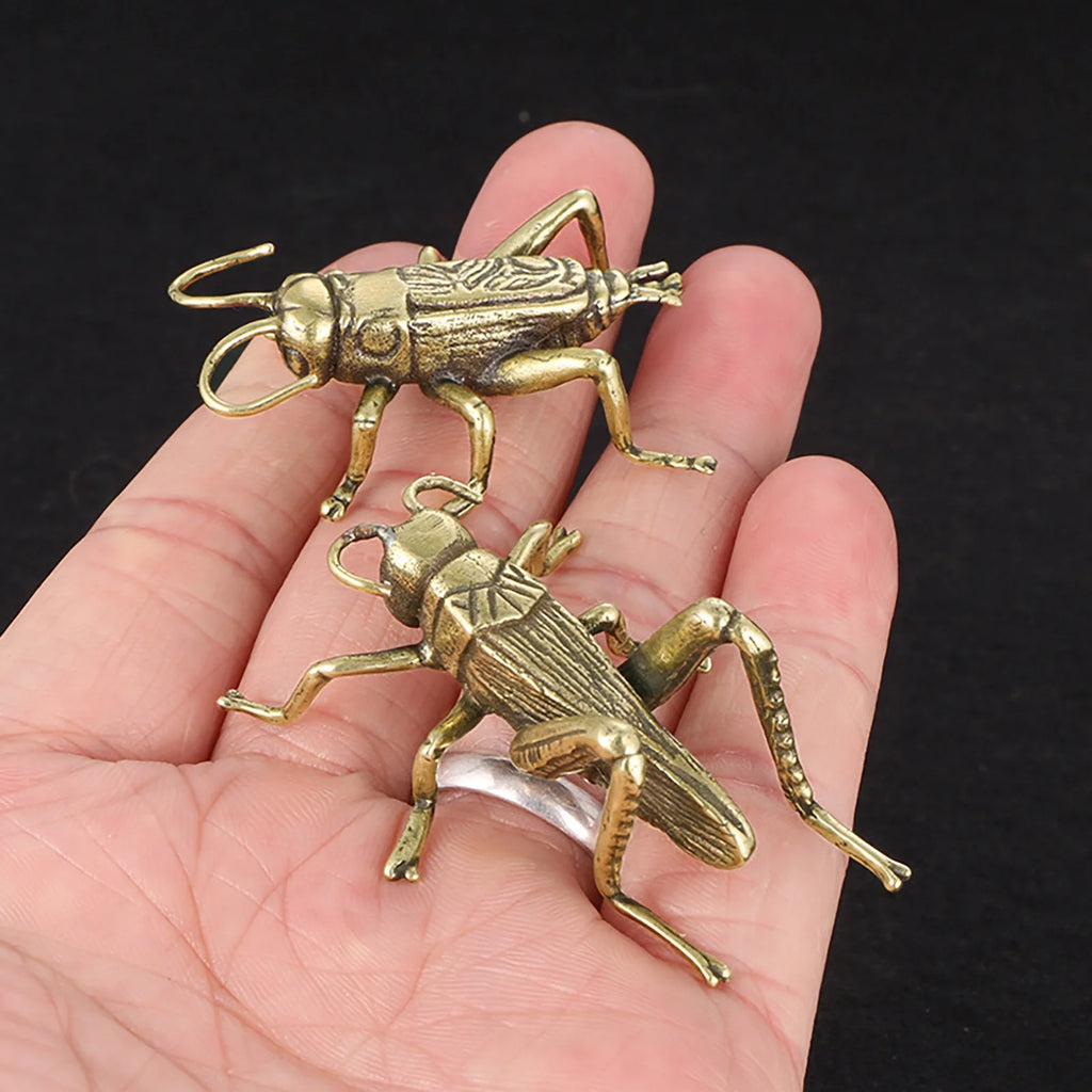 Brass Cricket Statue Desktop Ornament K6129