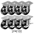 8 Pack 3.5 inch All Steel Swivel Plate Caster Wheels with Screws X5804