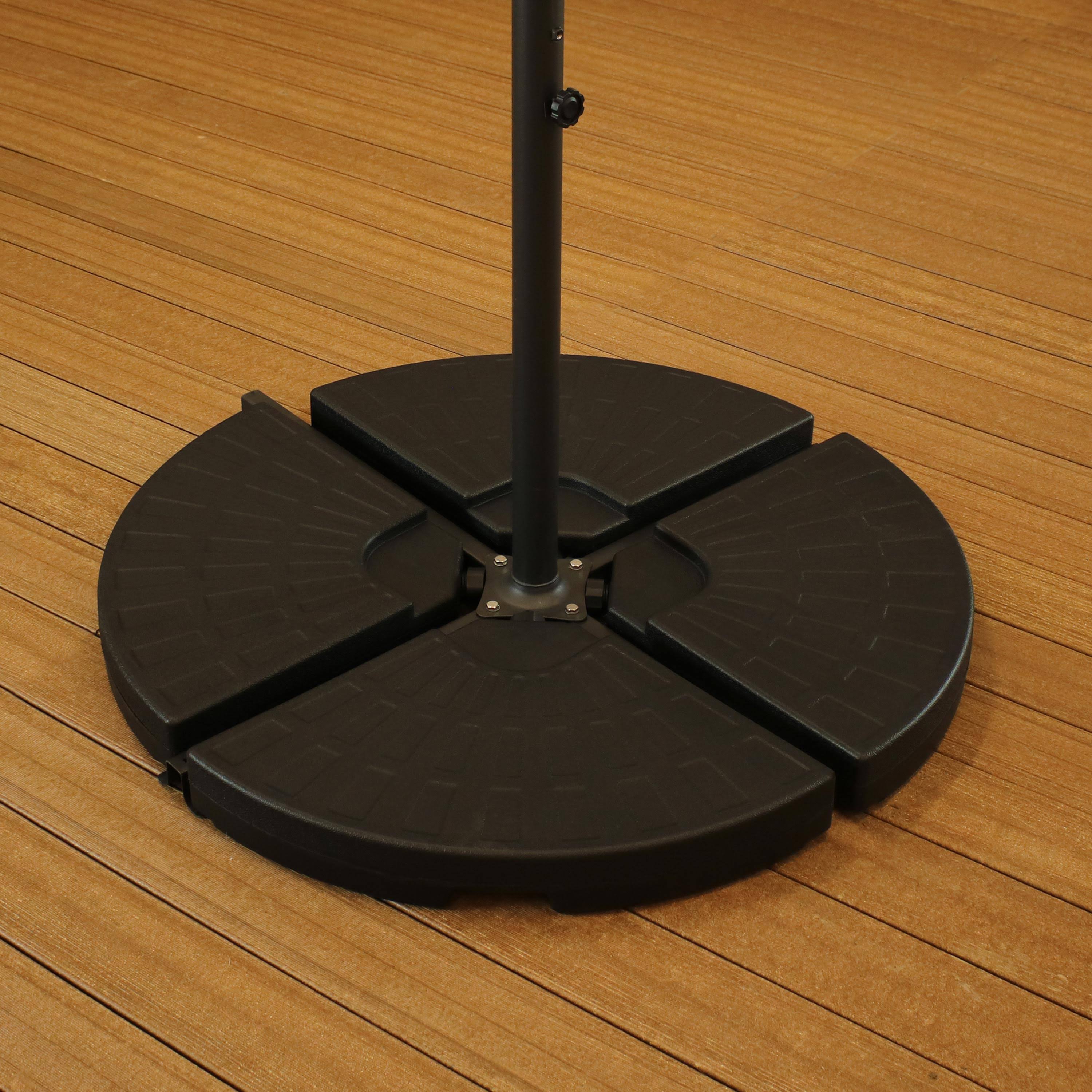 Black Cantilever Patio Umbrella Base Plate 4 Pk N377