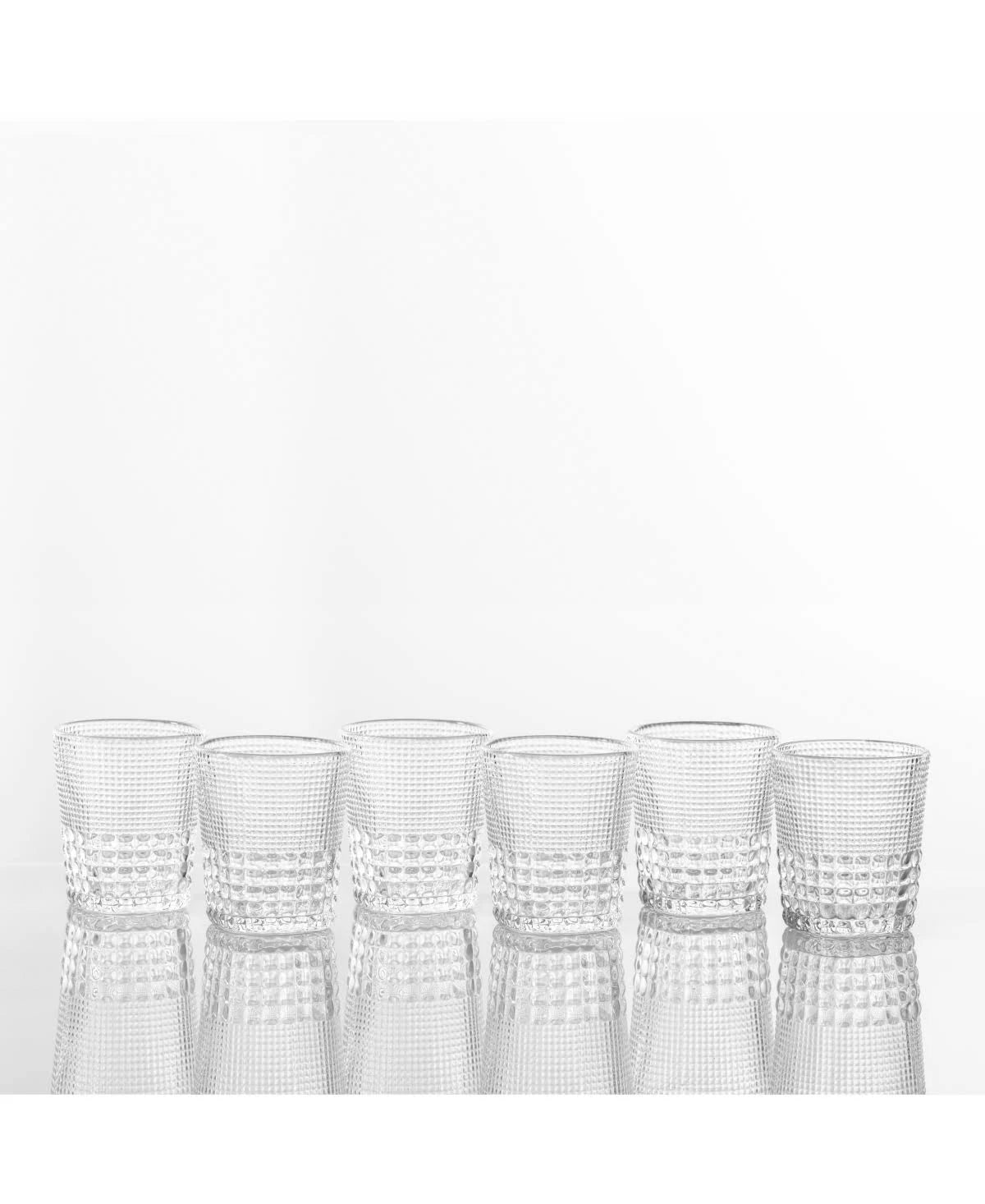 Azure Double Old Fashioned Glasses, Set of 6 H307
