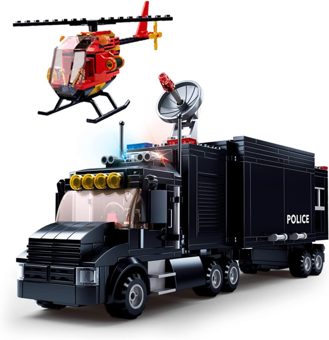 City Police Mobile Command Center Truck Building Blocks Car (540 PCS), City Police Station Building Sets, Model Toys Pack of 2 J915868