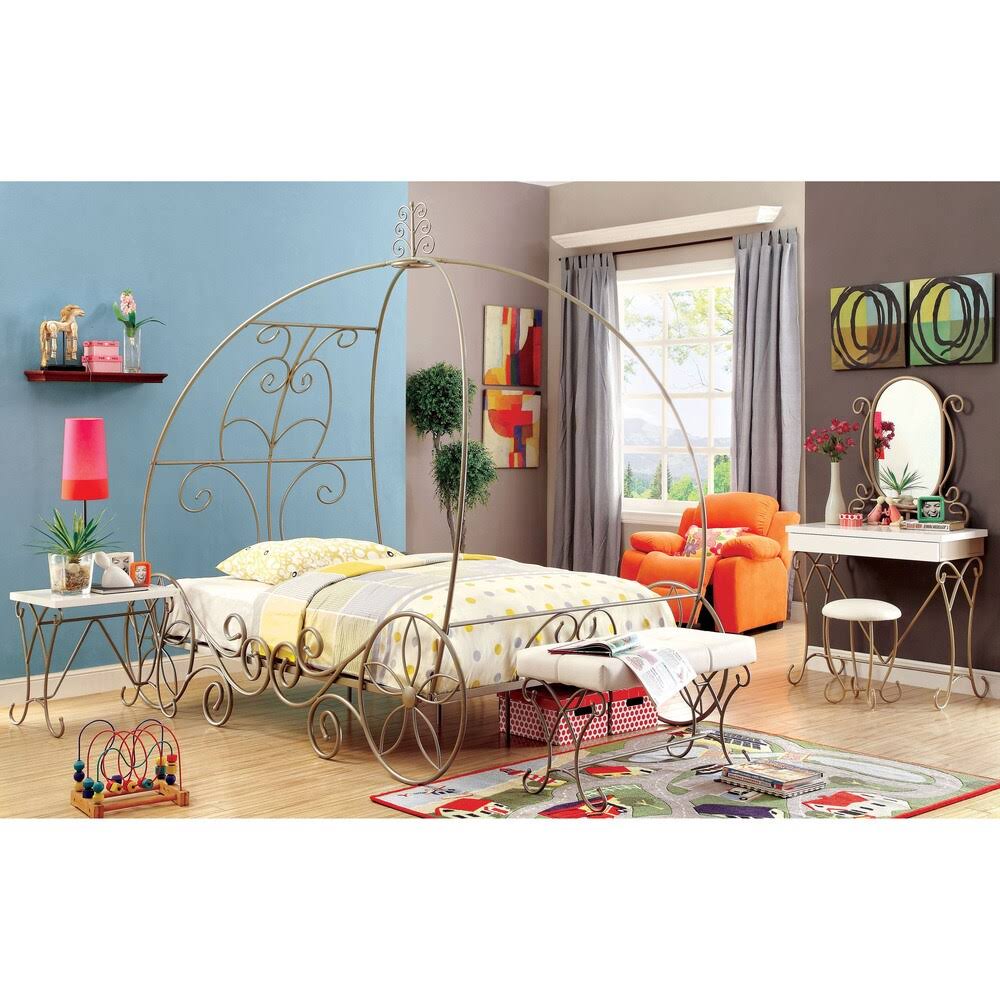 Champagne Metal Bed Twin Z47336