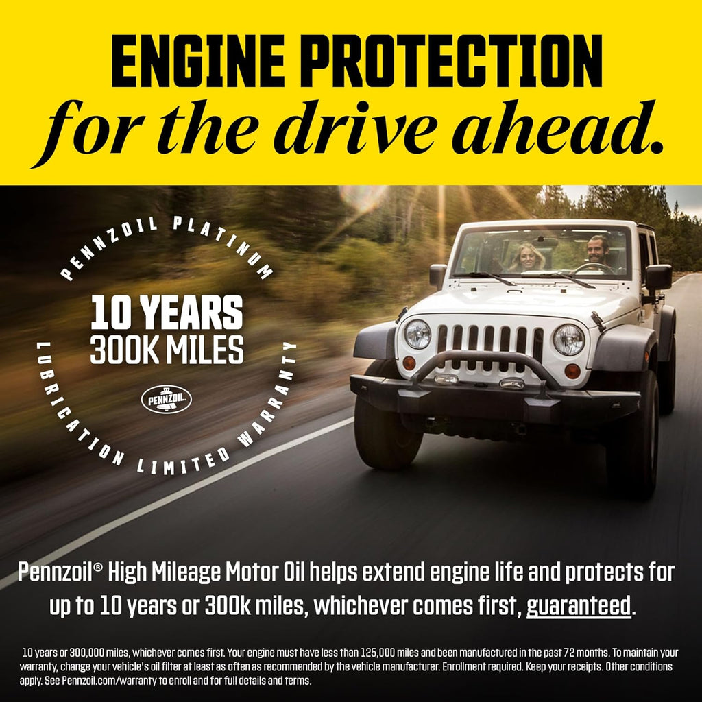 High Mileage Synthetic Blend 5W-30 Motor Oil (1-Quart, Pack of 2) I7316