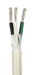 10/3 AWG Triplex Round AC Marine Wire - Tinned Copper Boat Cable - 500 Feet - Black/White/Green Q560