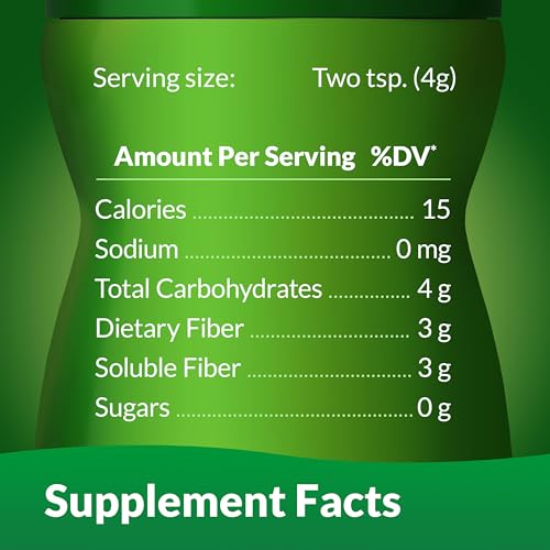 Unflavored Prebiotic Fiber Supplement Powder, 62 Servings (8.7 Ounces) S787
