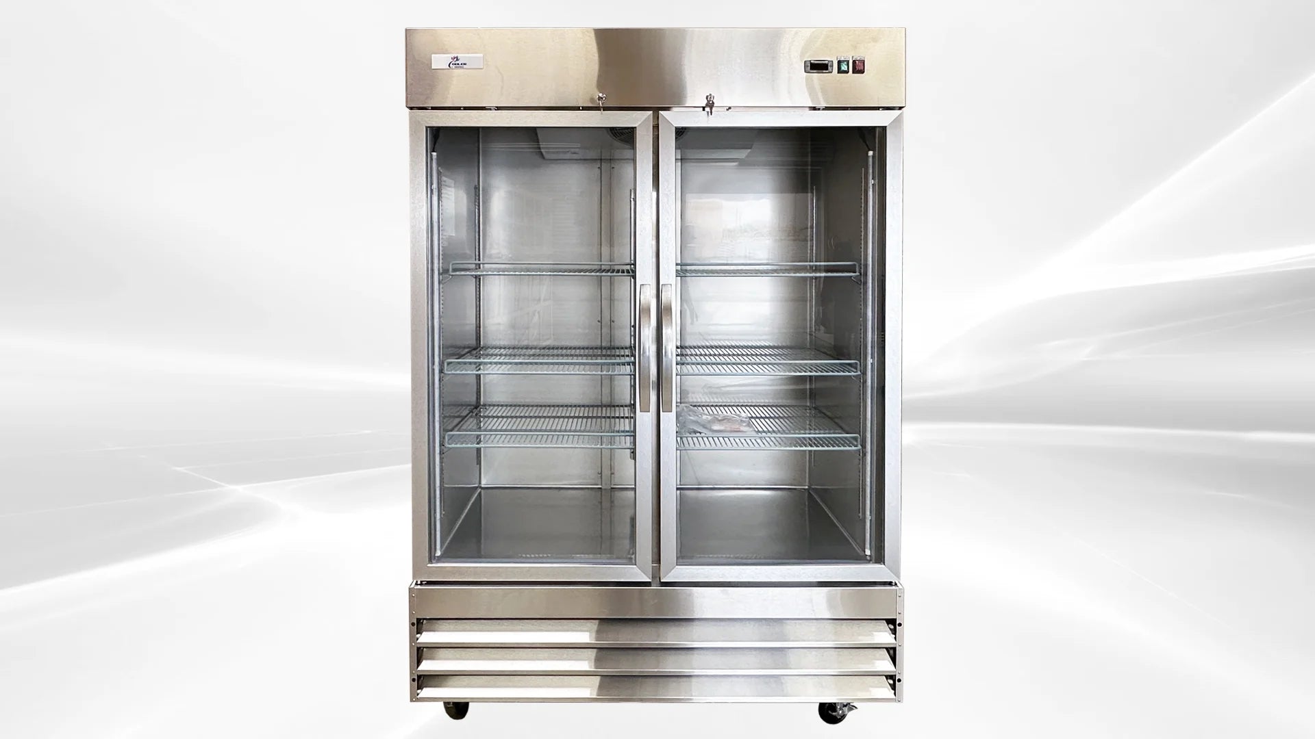 47 Cu.ft Stainless Steel Commercial Dual Glass Door NSF Freezer J2577