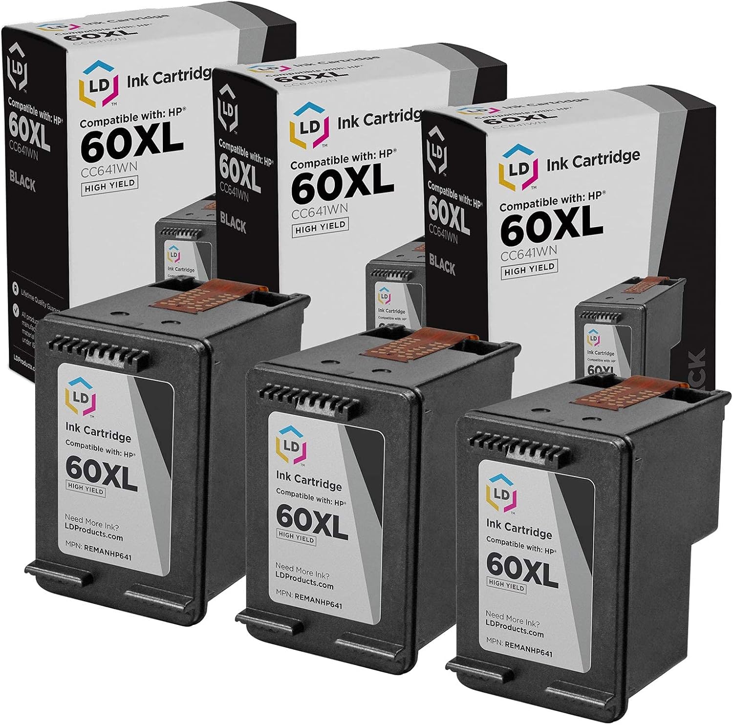 Black 3-Pack High Yield Ink Cartridge T19644
