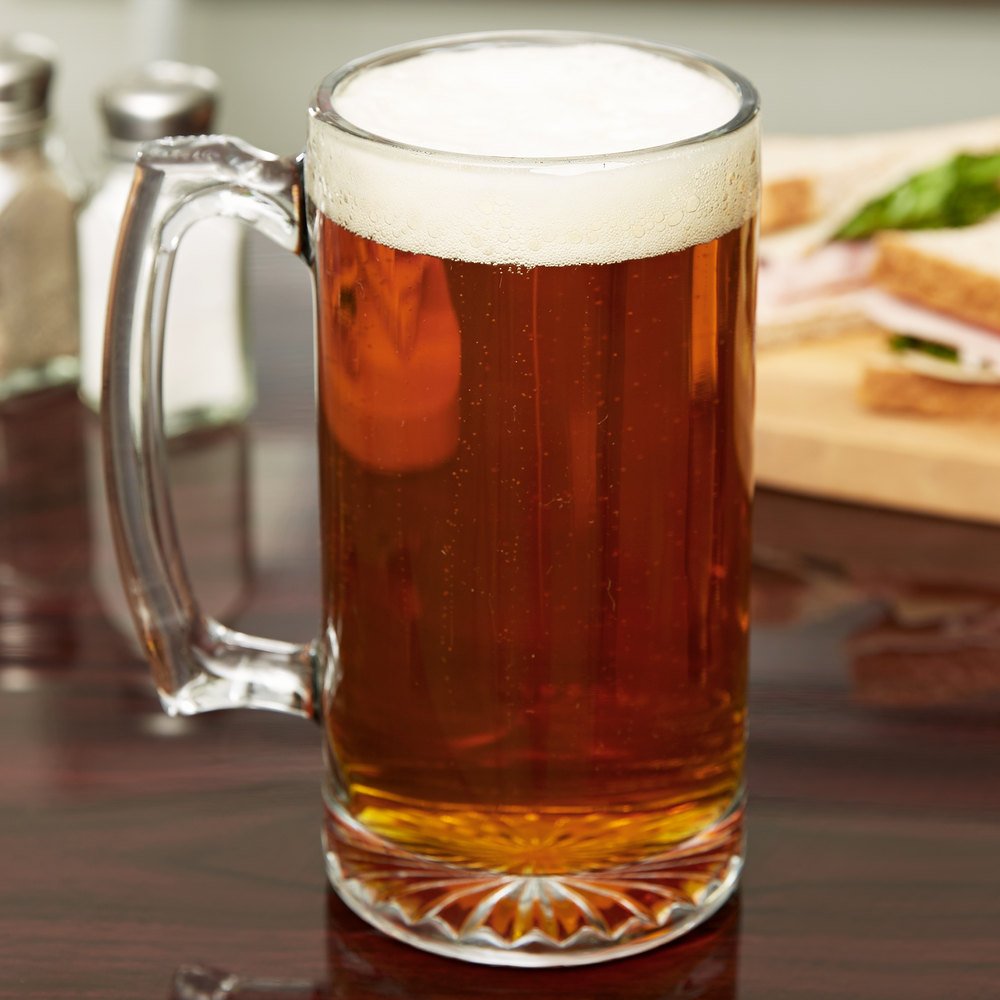 7" Tall x 3.5" Wide 16 Ounce Clear Glass Stein Mug Z921989