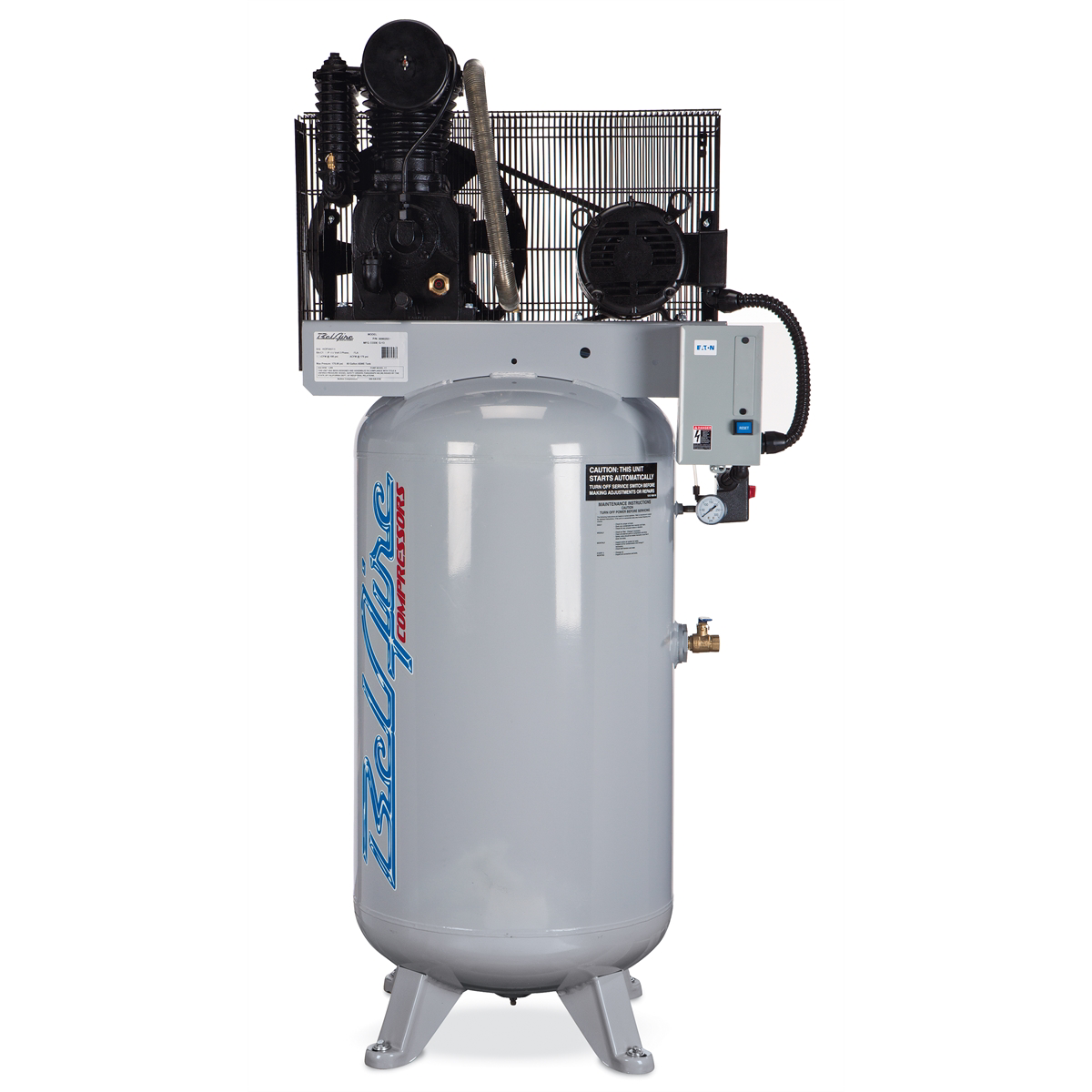 7.5hp 80 gallon 1 phase Cast Iron Compressor F124
