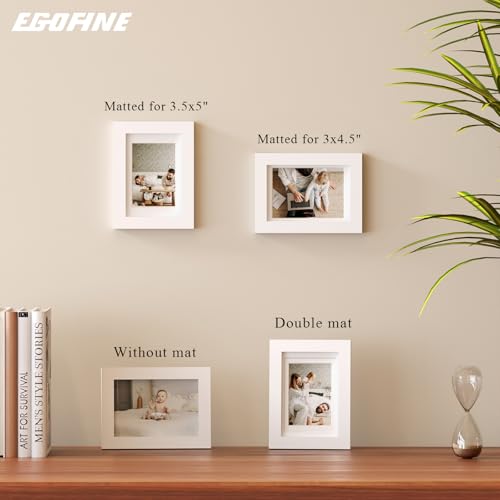 White 8x10 Picture Frames Set of 6 Solid Wood Plexiglass D630