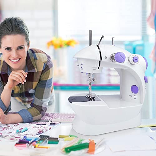 Mini Sewing Machine, Adjustable 2-Speed 2-Thread Portable Electric Sewing Machine with Foot Pedal C993
