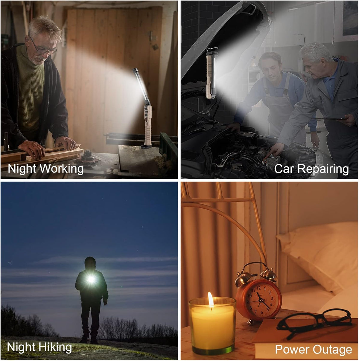Rechargeable Foldable LED Work Light with Magnetic Base N6232