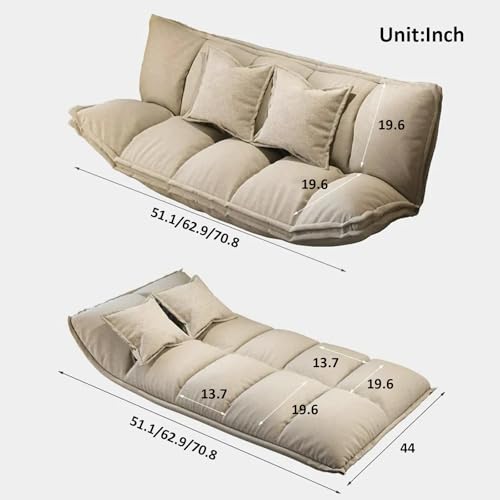 Cotton Linen Twin Size Folding Sofa Bed L147