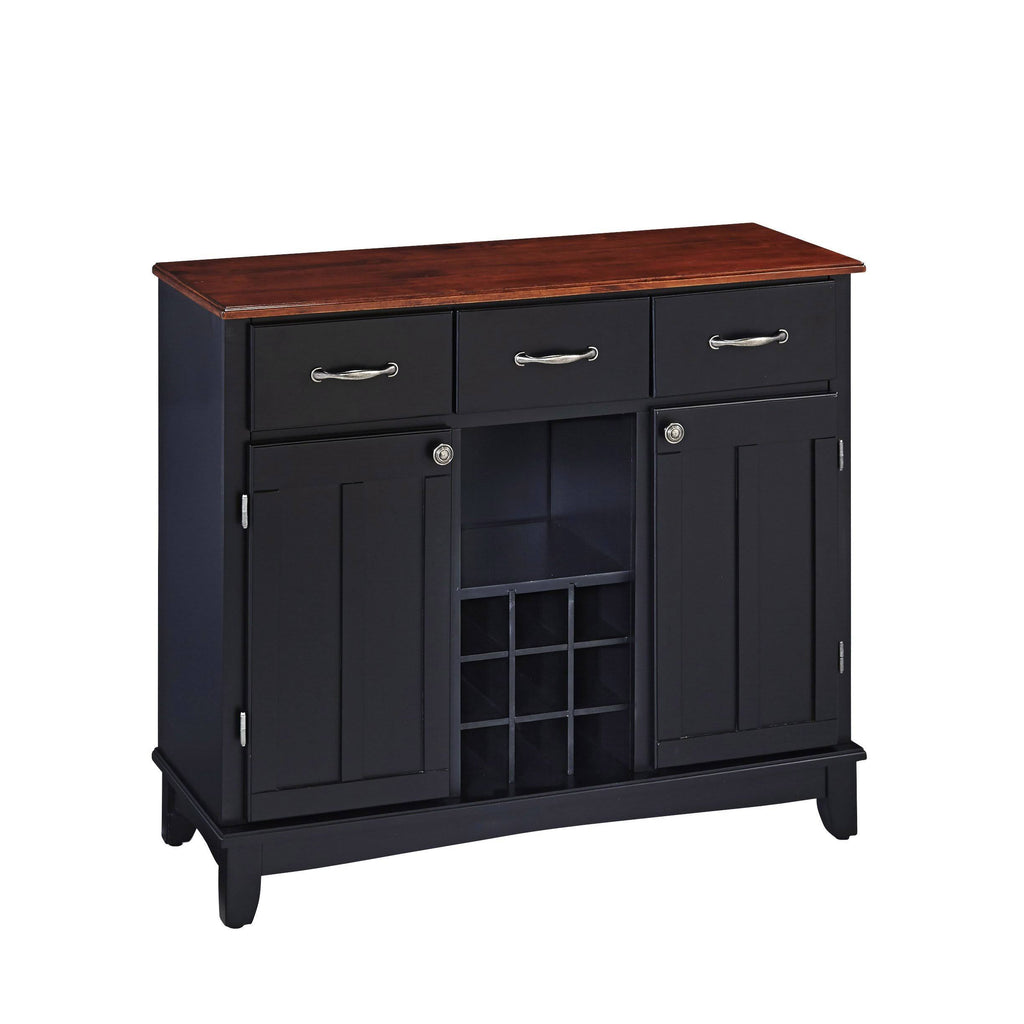 Black Buffet with Cherry Wood Top T78520