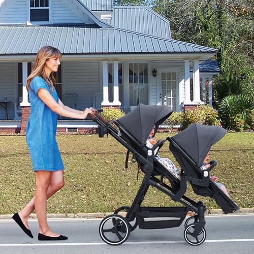 Light Gray Double Stroller E170