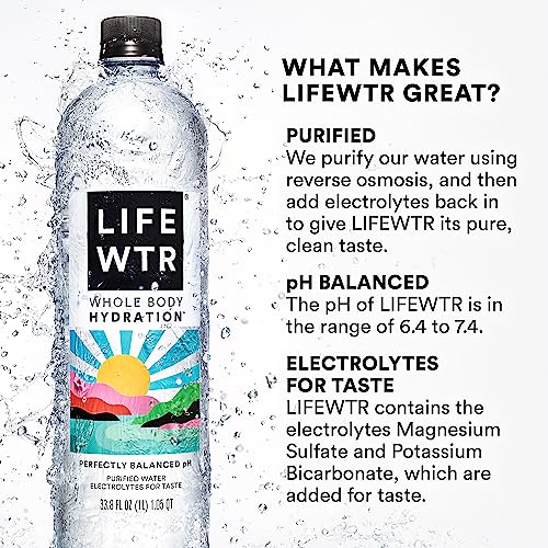 16.9 Fl Oz Purified Water with Electrolytes (Pack of 12) H15966