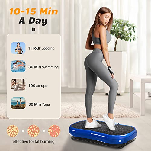 100-Speed Vibration Platform Exercise Machine with Bluetooth Speaker, Remote, Bands, 450 lbs Capacity P946508