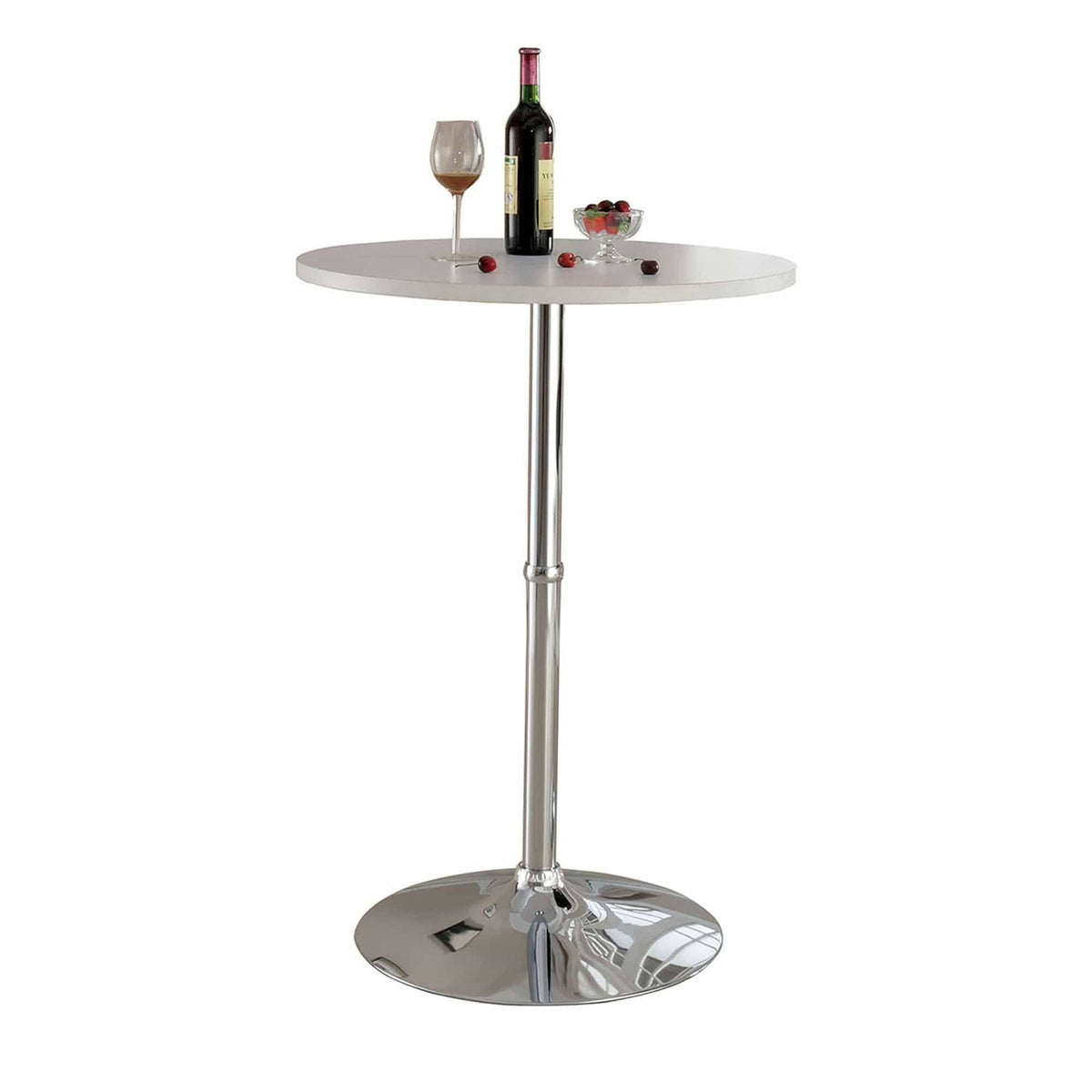 White Wood and Metal Bar Table S858