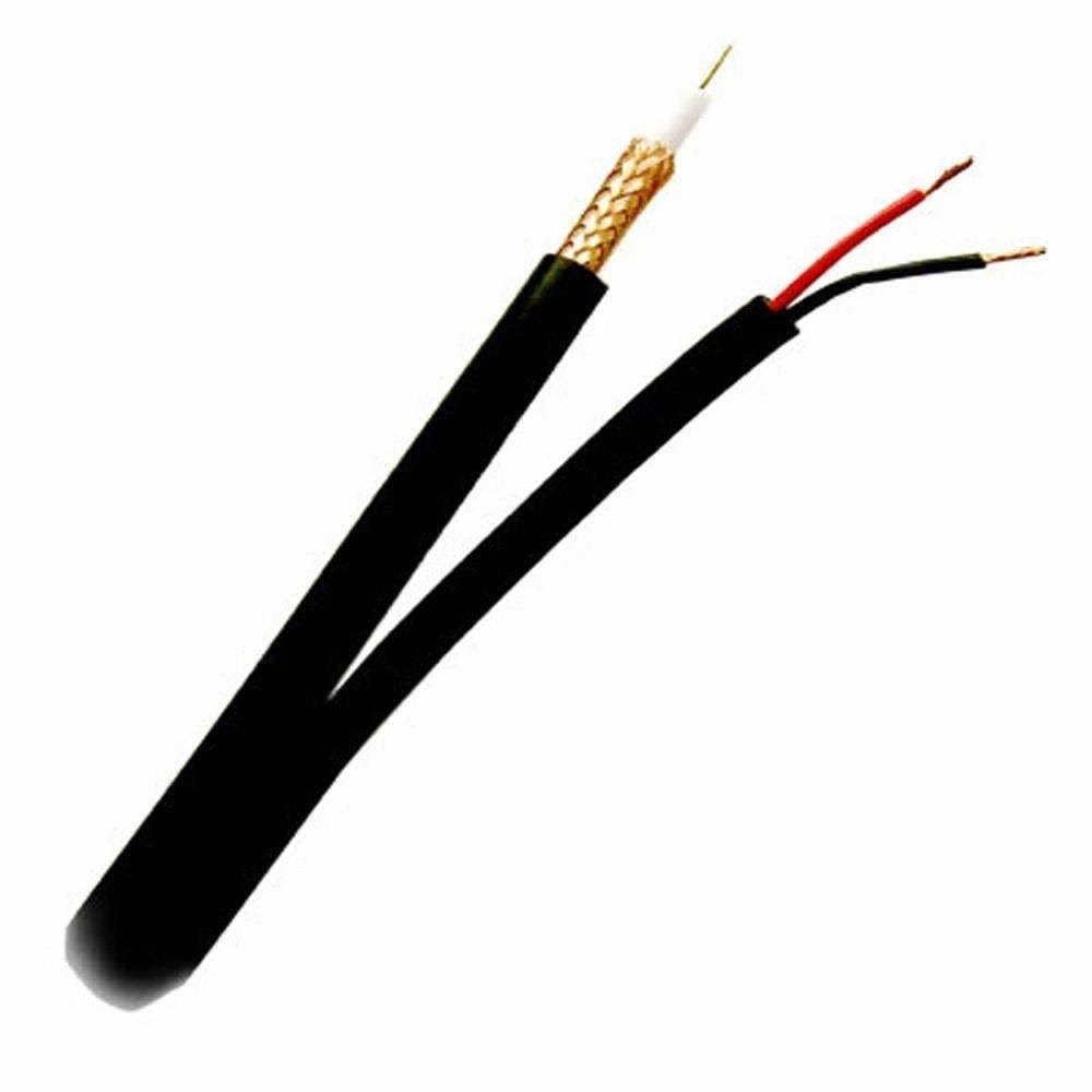 1000 ft. Siamese RG59 Coaxial CCTV Combo Cable Black H4811