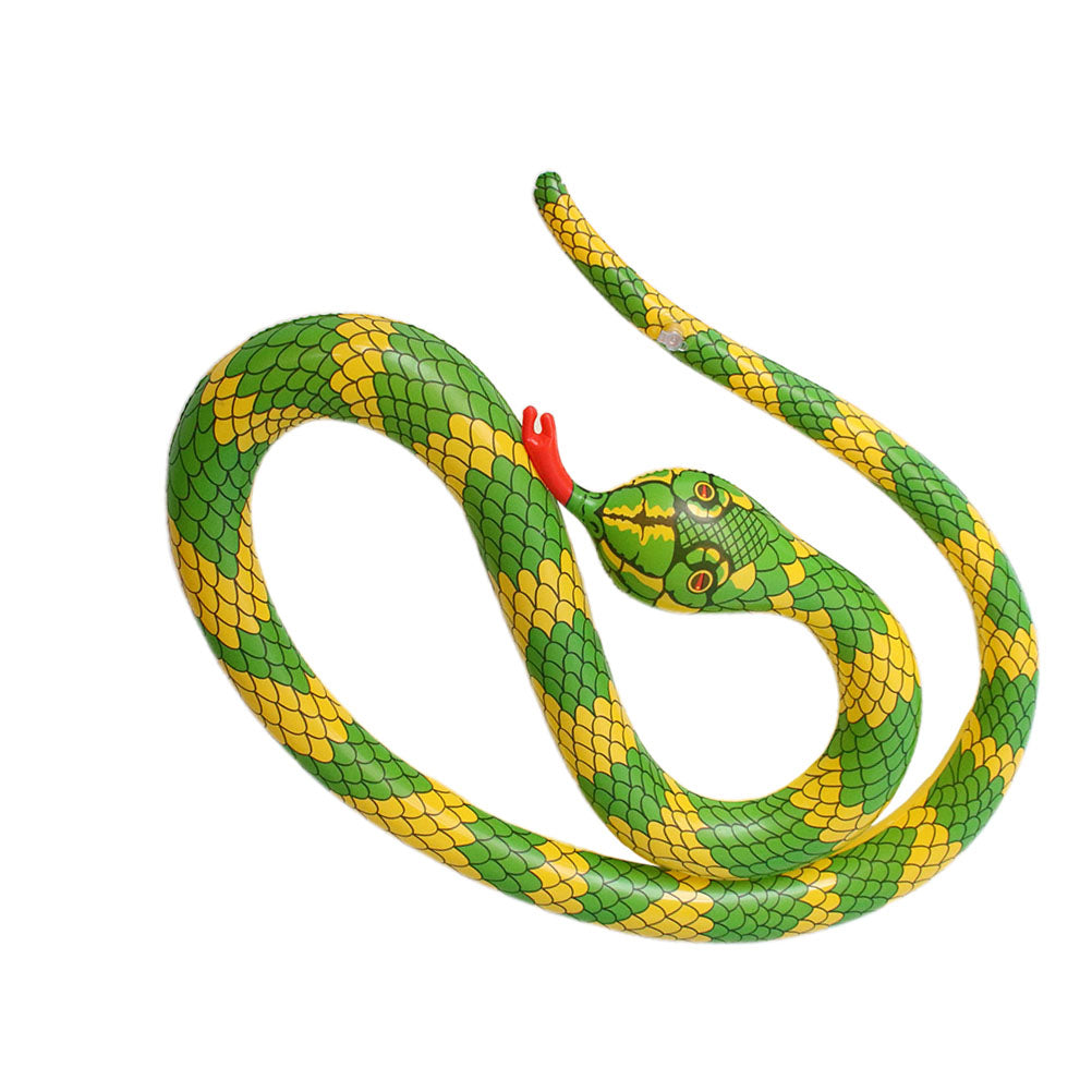 Yellow Simulate Inflatable Snake Model Toys W866617