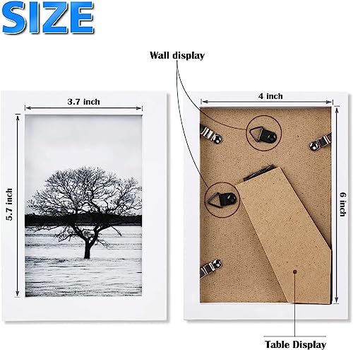 White 8x10 Picture Frames Set of 6 Solid Wood Plexiglass D630