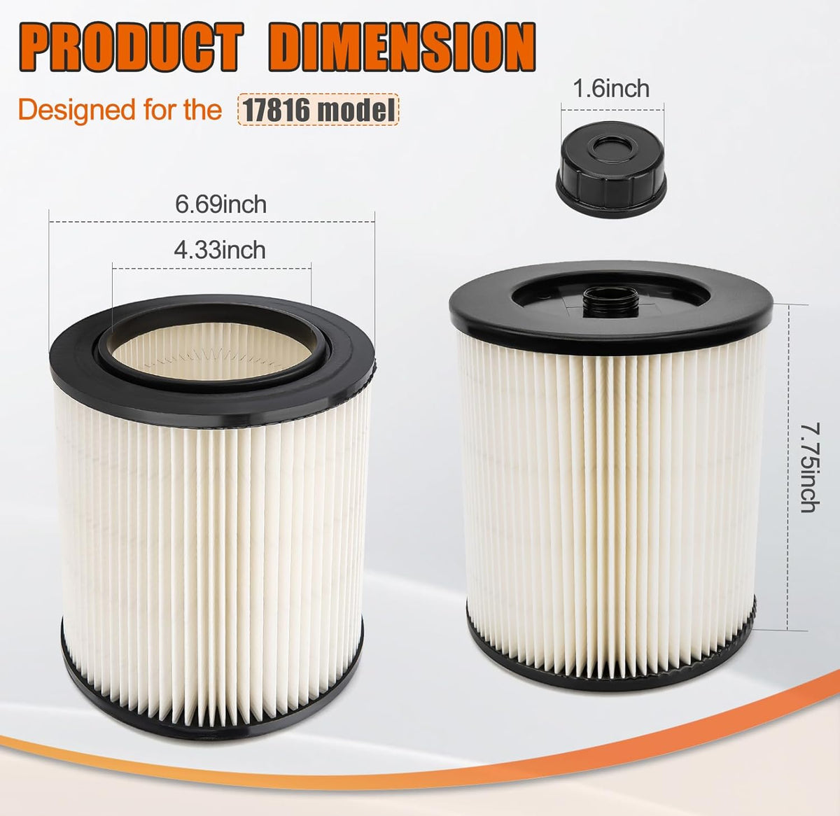 Filter for 16 Gallon Shop Vac W91047