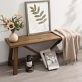 White Solid Wood Narrow Bench F360804
