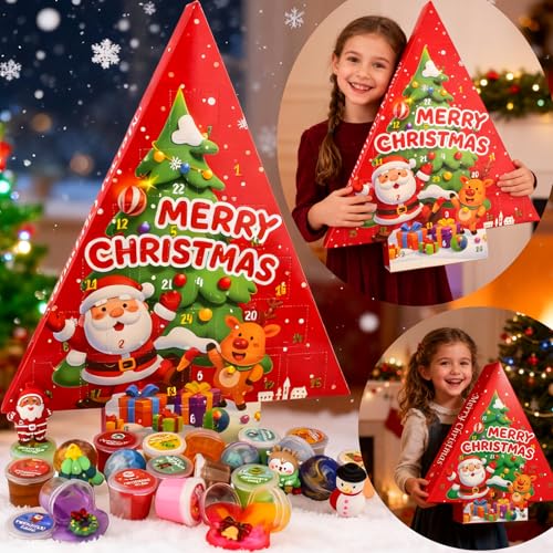Christmas Slime Advent Calendar with 20 Slimes & Xmas Charms O249929
