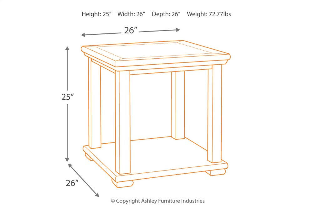 Black Square End Table O98050
