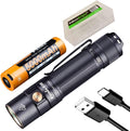 3000 Lumen USB-C Rechargeable LED Flashlight with 5000mAh battery and carrying case bundle E451163