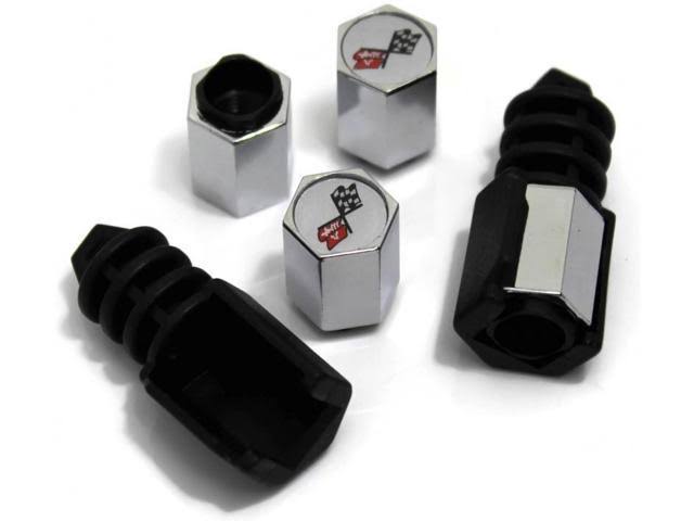 Corvette Wheel Air Tire Valve Stem Caps Cover D600