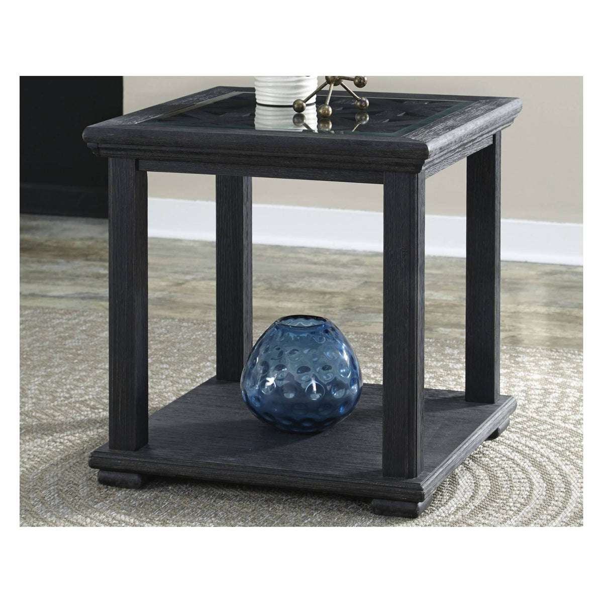 Black Square End Table O98050