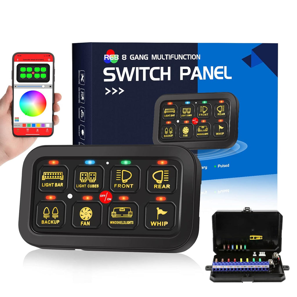 8 Gang Universal Switch Controller Panel Touch Screen Circuit Control Box B9536