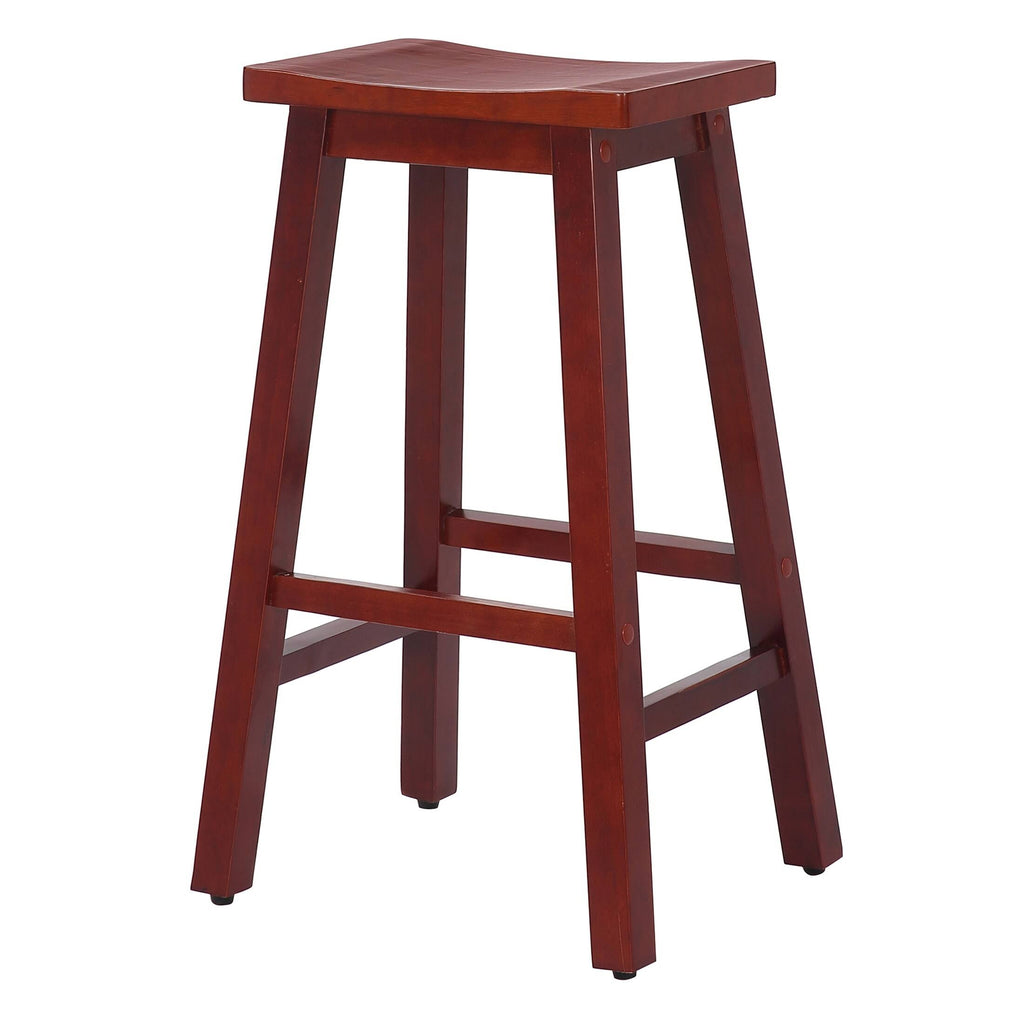 Solid Wood Saddle Counter Stool, Set of 2 V5964