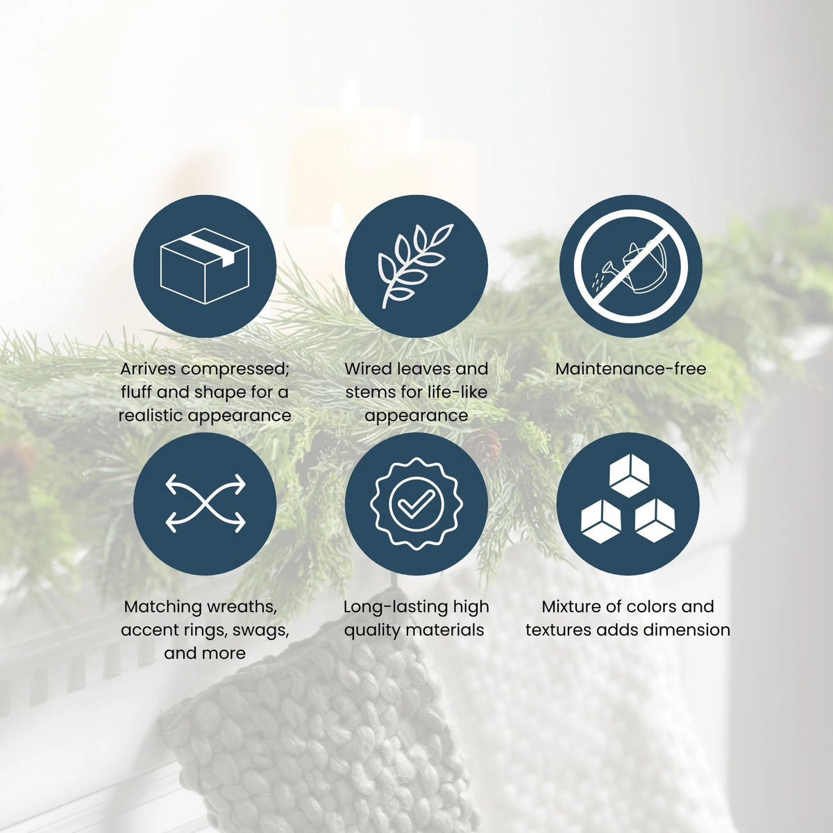 Green Douglas Fir Garland F958